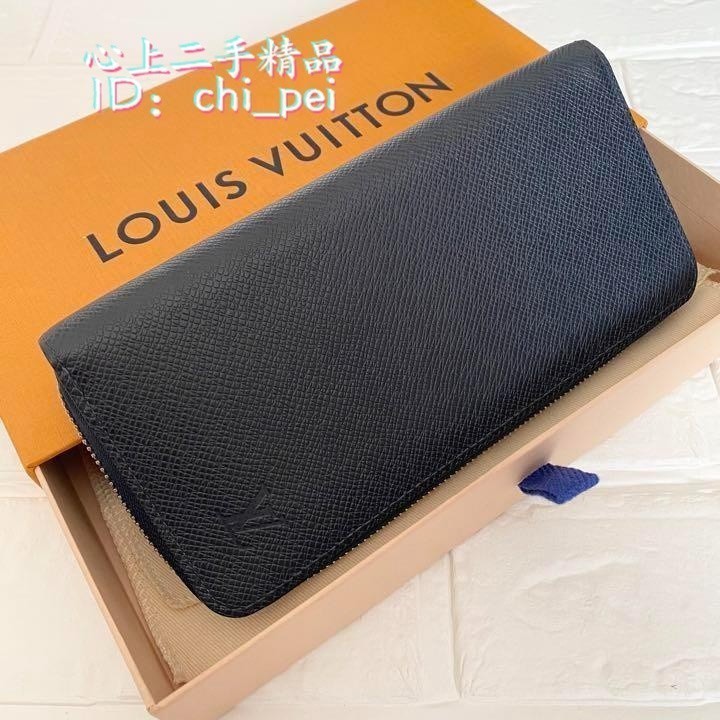 【二手】Louis Vuitton LV M60965 黑色 EPI 直式 水波紋 拉鍊 長夾 M60964