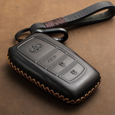 適用於鑰匙皮套TOYOTA豐田 2019年5代 RAV4 鑰匙皮套 Camry八代 CHR 真皮鑰匙包 遙控器保護套 鑰
