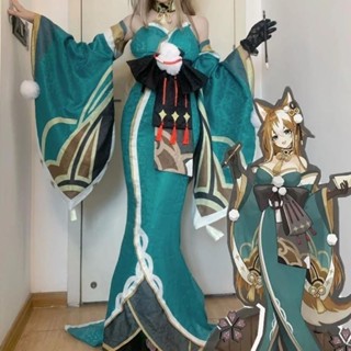 🔥新貨特價🔥全新原神cos服女裝希娜小姐 五郎遊戲動漫二次元和服套裝尾巴全套cos服裝