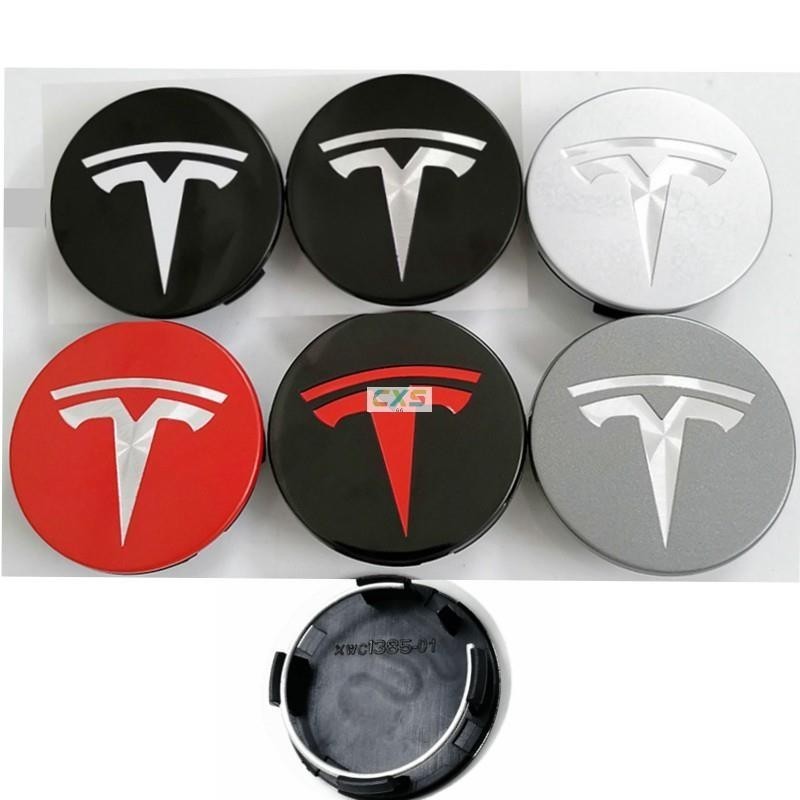 適用於4個56mm輪轂蓋 適用Tesla MODEL 3 S X輪轂中心蓋 適用特斯拉車輪蓋 輪胎中心蓋