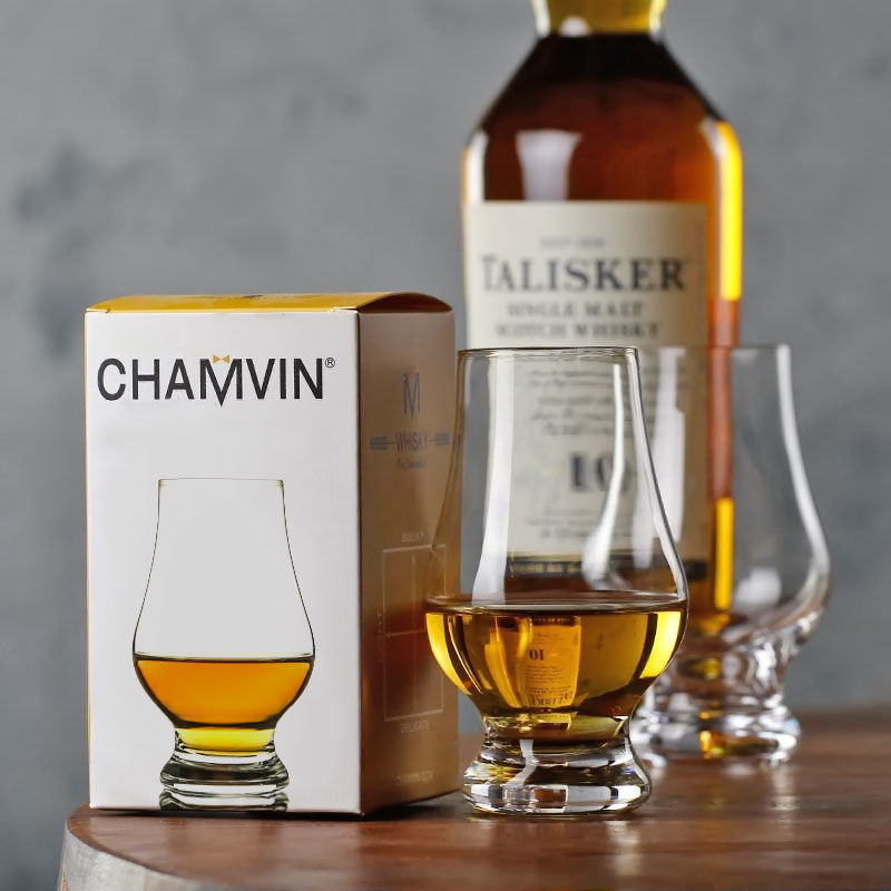 爆款熱賣 標準杯威士忌杯聞香杯Chamvin水晶凱恩杯ISO純飲品酒杯彩盒可刻字 OD56