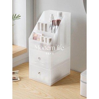 ♡modern life、納川透明多層桌面辦公美甲工具護膚小樣化妝品抽屜式收納盒小型