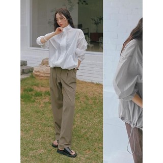 【Codibook】韓國 common unique 下襬抽繩透膚防風外套［預購］拉鍊外套 女裝