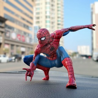 【SYM】 【Marvel】超級英雄 蜘蛛人 漫威周邊蜘蛛人車蜘蛛人公仔 手辦模型創意汽車擺件 英雄歸來 蛋糕裝飾品