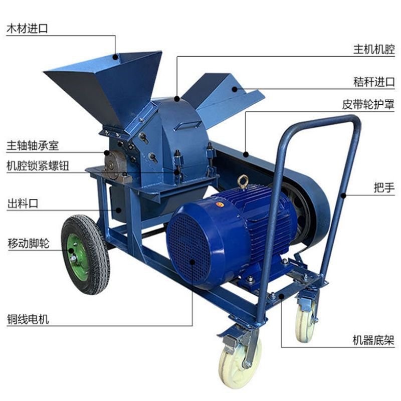 【火爆機器限時搶】粉碎機 樹木粉碎機 多功能木材樹枝樹木粉碎機 鋸末機玉米芯稭稈園林小區綠化粉碎機