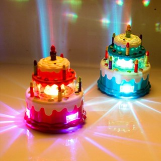 兒童 仿真 生日 蛋糕 玩具 旋轉 木馬 電動 萬向 音樂 燈光 會跑 走路 過家家