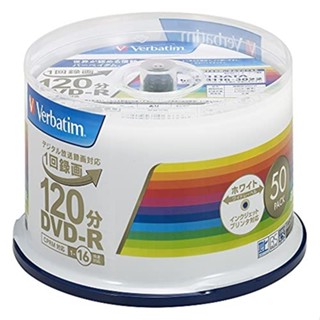 逐字 逐字绘制DVD-R CPRM 120分钟的时间记录50件白色打印机单面1层1-16X速度VHR12JP50V4