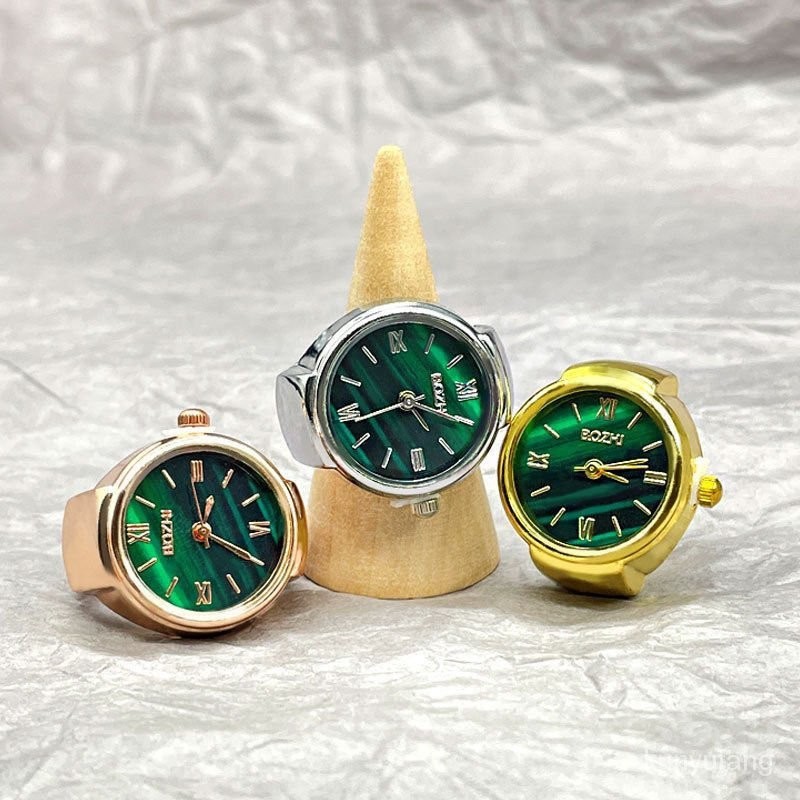熱賣爆款手指手錶迷你版防水戒指錶石英錶小綠錶高級男女熱賣手指錶