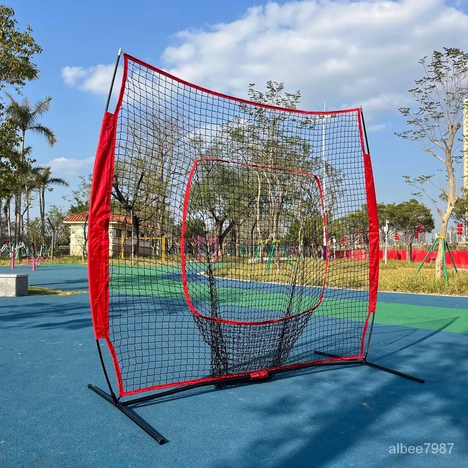 棒球網練習網網格便攜式壘球打擊網擋網球架簡易移動網架
