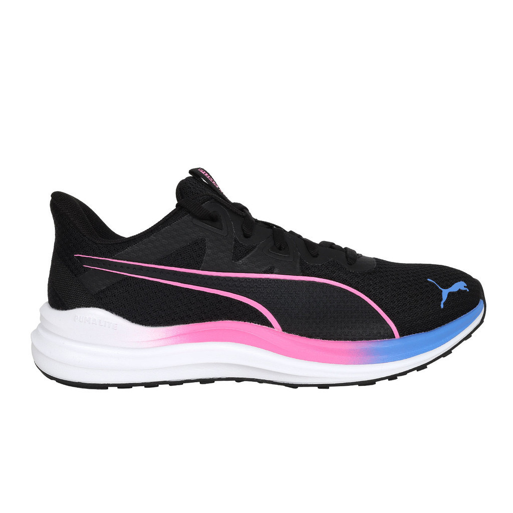 PUMA Reflect Lite 女慢跑鞋( 訓練 慢跑「37876820」 黑亮粉靛藍