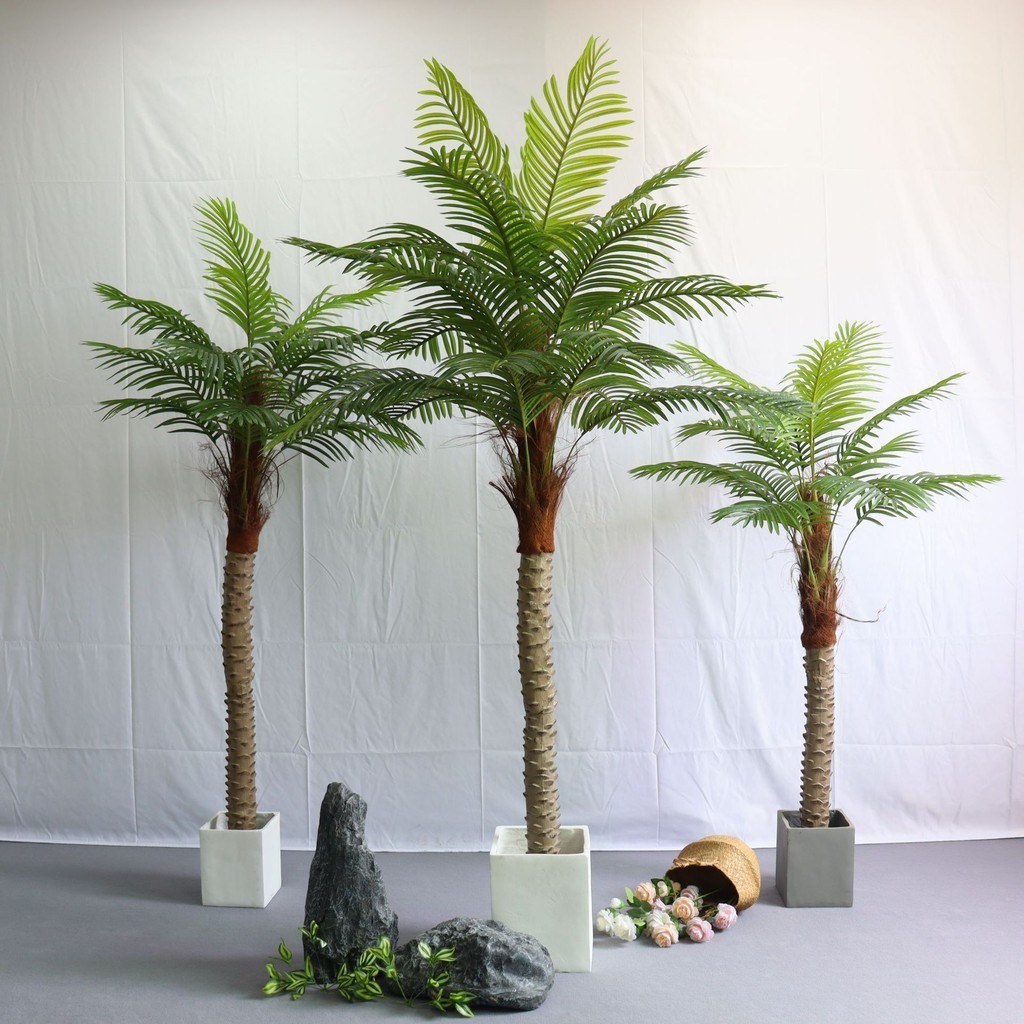 【文森傢居】免運仿真椰子樹假椰樹盆栽熱帶植物室內外裝飾仿真棕櫚樹盆景設計造景