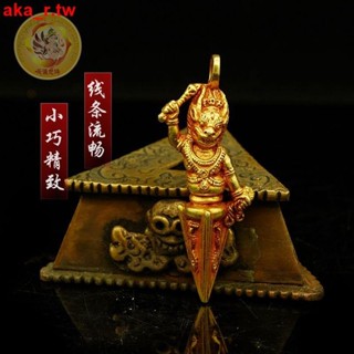 &直銷&佛教用品密宗法器尼泊爾手工紫銅鎏金大威德金剛橛降魔杵 6.2cm