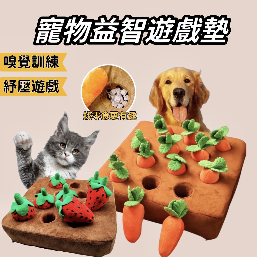 【SherryCo】寵物玩具 寵物益智玩具 嗅聞玩具 狗玩具 拔蘿蔔玩具 紅蘿蔔玩具 嗅聞墊 狗益智玩具 紅蘿蔔