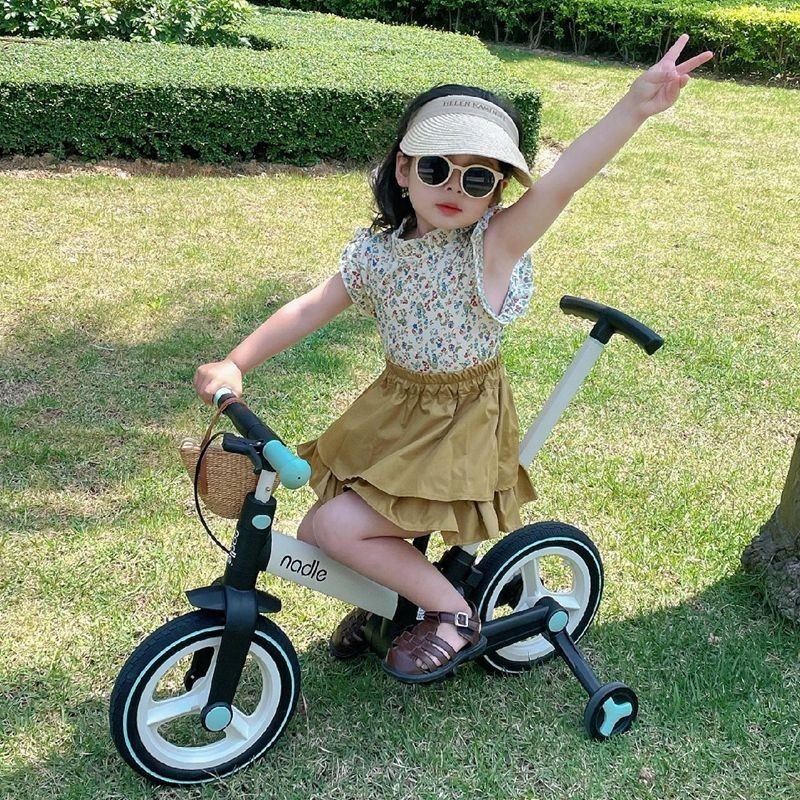 【高端精品】nadle納豆兒童自行車平衡車兩用二2-5歲男女孩腳踏單車寶寶滑行車