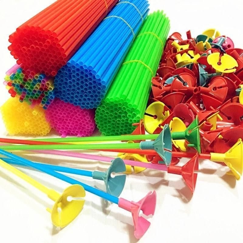 ✨表演道具 ✨加硬氣球託桿拖桿氣球桿拖塑料配件乳膠氣球桿子 RJGE