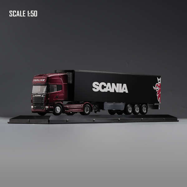 1/50 SCANIA斯堪尼亞拖車貨櫃車卡車合金模型歐洲重型運輸車模型