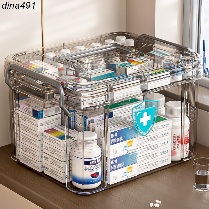熱銷︱藥箱收納箱 便攜多層箱 家庭版醫藥箱 大容量透明藥盒收納盒