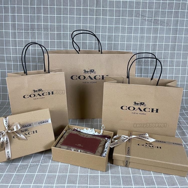 ✿禮物紙袋✿ COACH/蔻馳專櫃 紙袋 禮品袋防塵袋錢包盒皮帶盒包裝袋子禮物盒🎉yora💖