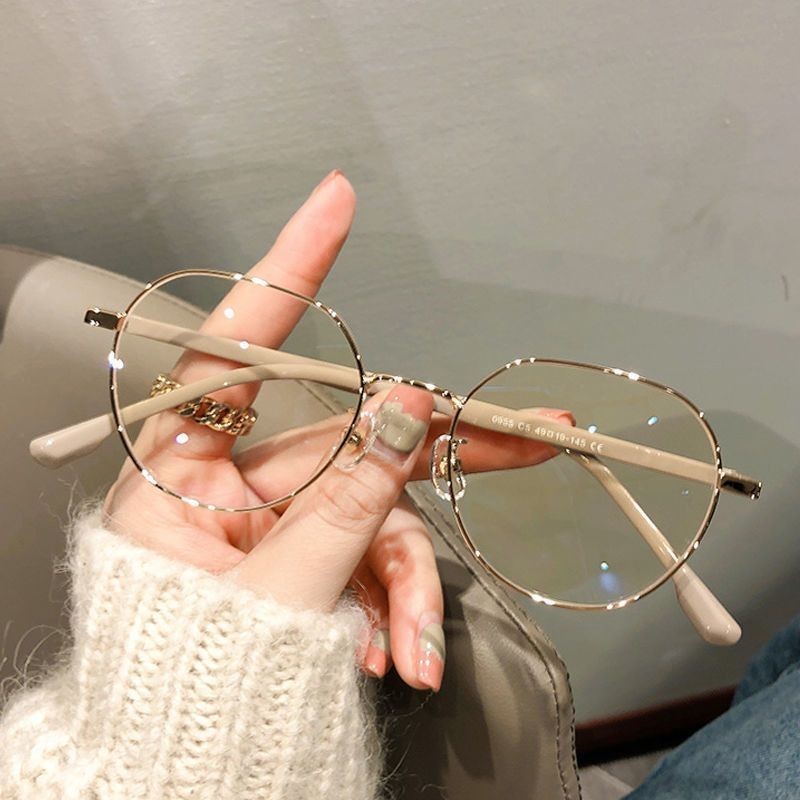 Gary 近視眼鏡框女款可配度數防藍光素顔大框網上配平光鏡片眼睛框鏡架 無度數 可配度數