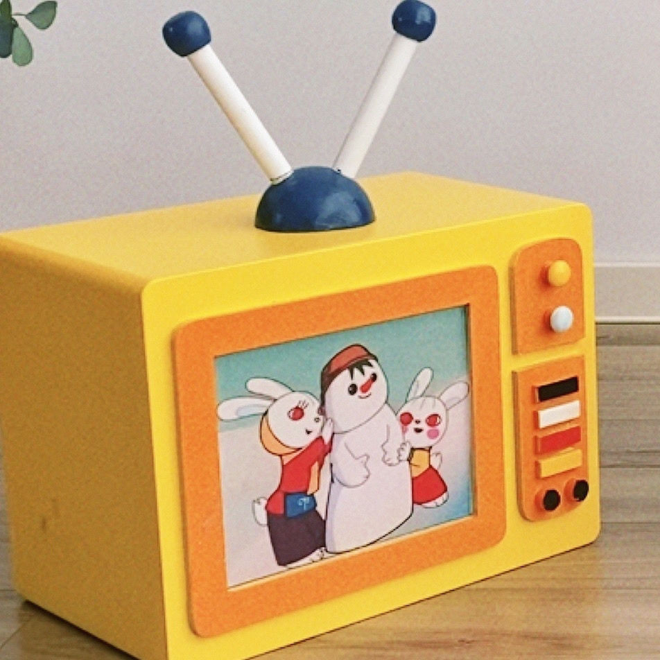 兒童攝影道具復古風電視機木質電視機拍照道具擺件 工廠直銷