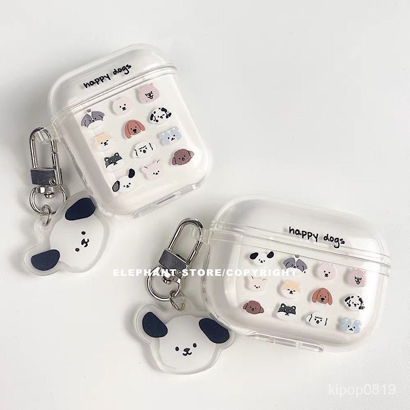 可愛 小狗狗  airpods3 保護套 適用於 AirPods 1/2代 AirPods pro 藍牙耳機殼