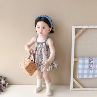 Lovelg baby🌷 女寶寶碎花 吊帶衫上衣ins韓版夏季薄款透氣時髦公主裙洋氣