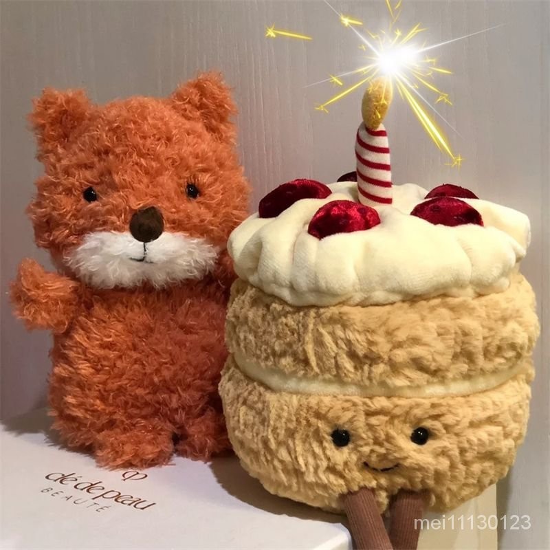 三重百貨大賣場創意JELLYCAT生日蛋糕小抱枕會唱歌毛絨玩具趣味搞怪生日玩偶禮物