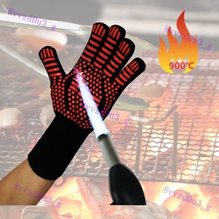 耐高温500度烧烤隔热烤箱微波炉防烫 阻燃BBQ加厚硅胶防火 厨房手套