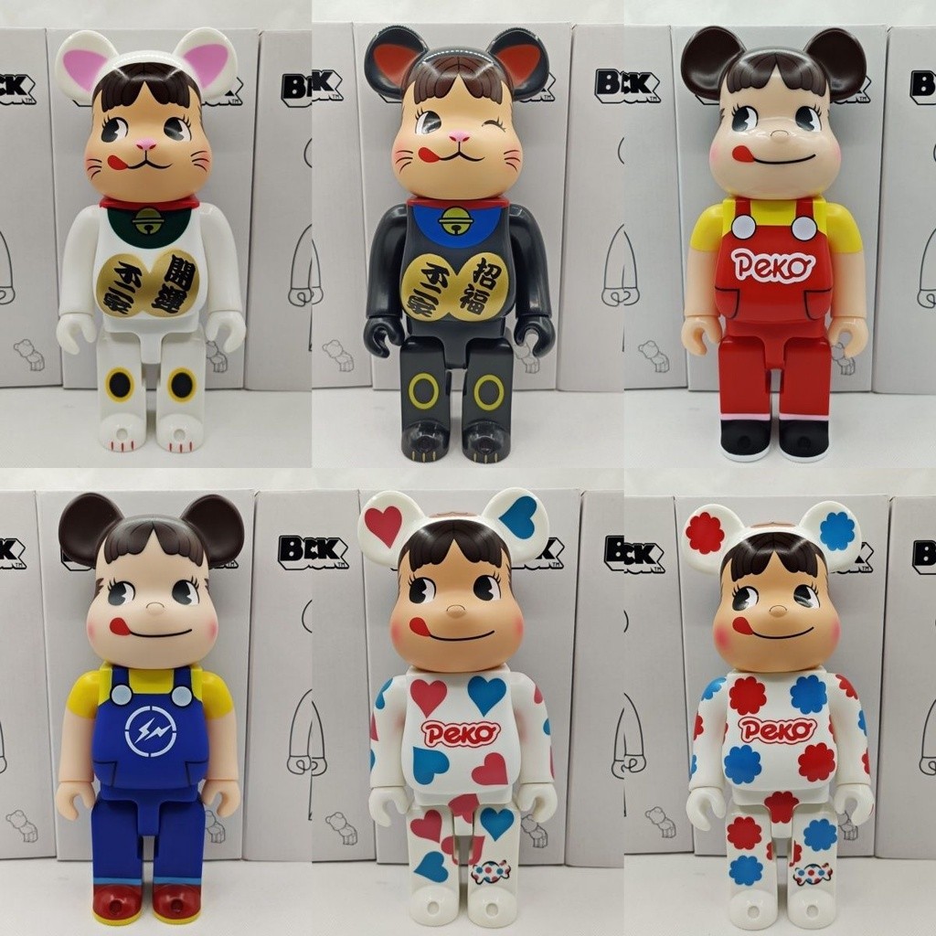 bearbrick400% 庫柏力克熊 暴力熊手積木熊 擺件招財貓 潮玩手辦不二家生日禮物