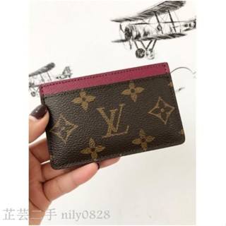 梅梅二手-LOUIS VUITTON LV M61733 經典老花 名片套 零錢包 卡夾 女神卡夾