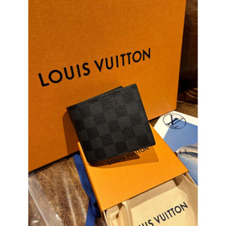 Louis Vuitton 路易威登 LV Amerigo 灰色 棋盤格 對折 錢包 短夾 N60053