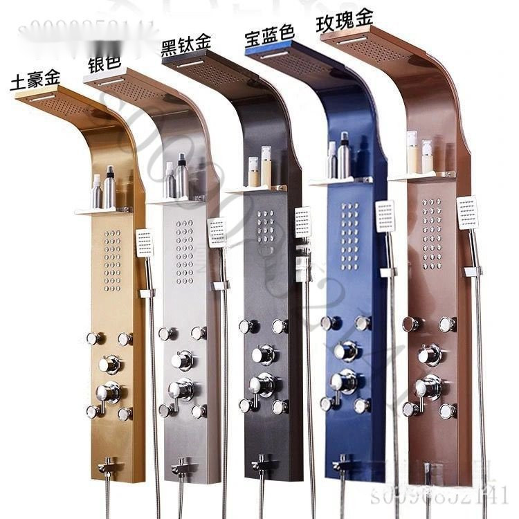 💮工廠直銷 限時特惠💮掛墻式沐浴噴淋不鏽鋼花灑淋不銹鋼淋浴屏浴淋浴 spa淋浴柱浴室 浴室沐浴屏花灑Featured
