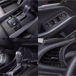 SUSU車品💞MAZDA 3 MAZDA3 4代 四代 卡夢碳纖維內裝 拉手門碗 檔位面板 窗戶開關面板 排檔頭 方向
