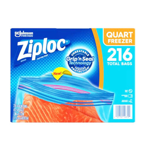 Ziploc 雙層夾鏈冷凍保鮮袋 小 216入 2入 C921389