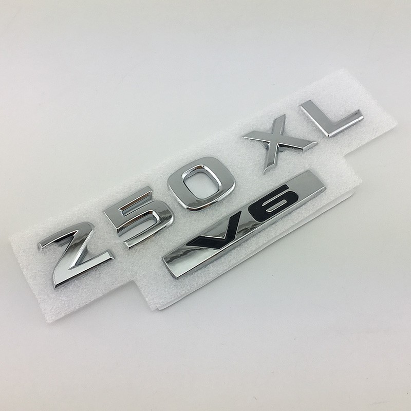 日產天籟250XL-V6 250XV V6車標英文字母貼標 數字排量后尾箱標志 汽車裝飾 汽車貼 汽車改裝