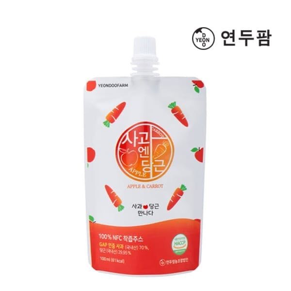 韓國 Yeondoo farm 好農莊園 胡蘿蔔蘋果汁 100ML
