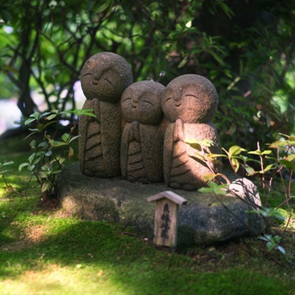 A🍀 🍀日式庭院石雕小沙彌仿古小和尚良緣地藏菩薩禪意擺件花園戶外裝飾