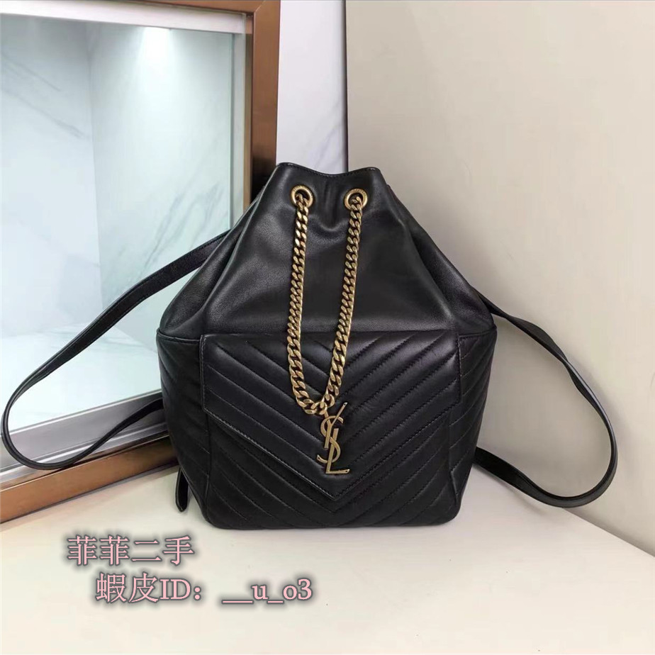 精品 YSL 聖羅蘭 MONOGRAM 雙肩包 後背包 旅遊包 休閒百搭 6726091 實拍