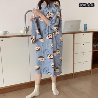 【大尺碼女裝M-5XL 40-100kg】夏季睡裙女網紅ins家居服薄款短袖睡衣大尺碼寬鬆學生可外穿孕婦裝