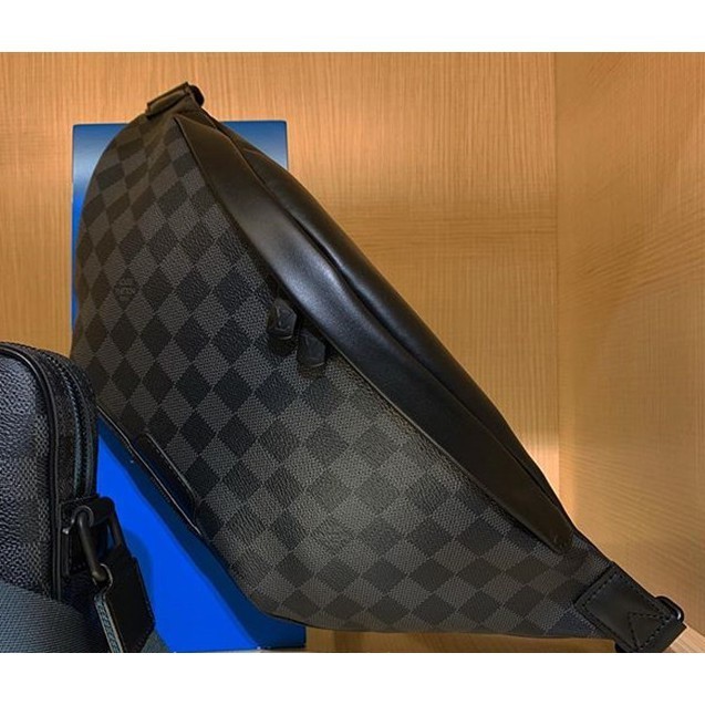 卓梵二手精品 LV 黑灰棋盤格 N40187 Discovery 腰包 胸口包 斜背包 Damier Graphite帆