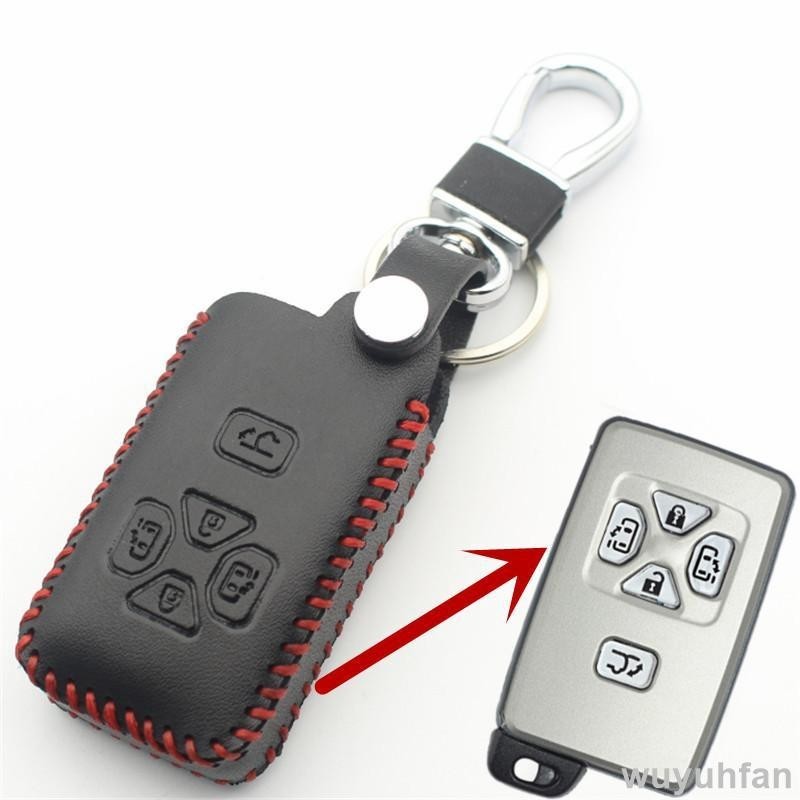 免運 皮革5按鈕智能鑰匙包蓋為豐田銳志/ avalon / previa / alphard / prius汽車造型L7