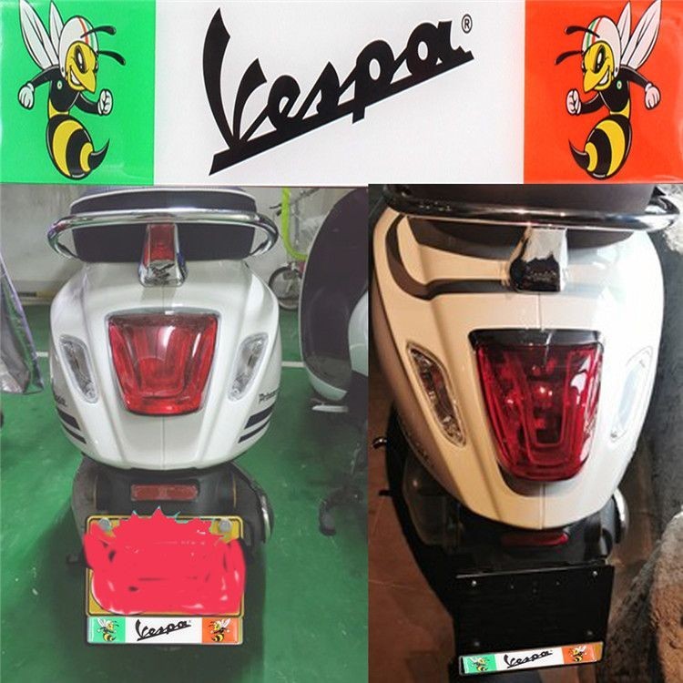 可面交 偉士牌 VESPA GTS GTV LX LT春天衝刺鋁合金拉絲改裝車牌架 牌照框