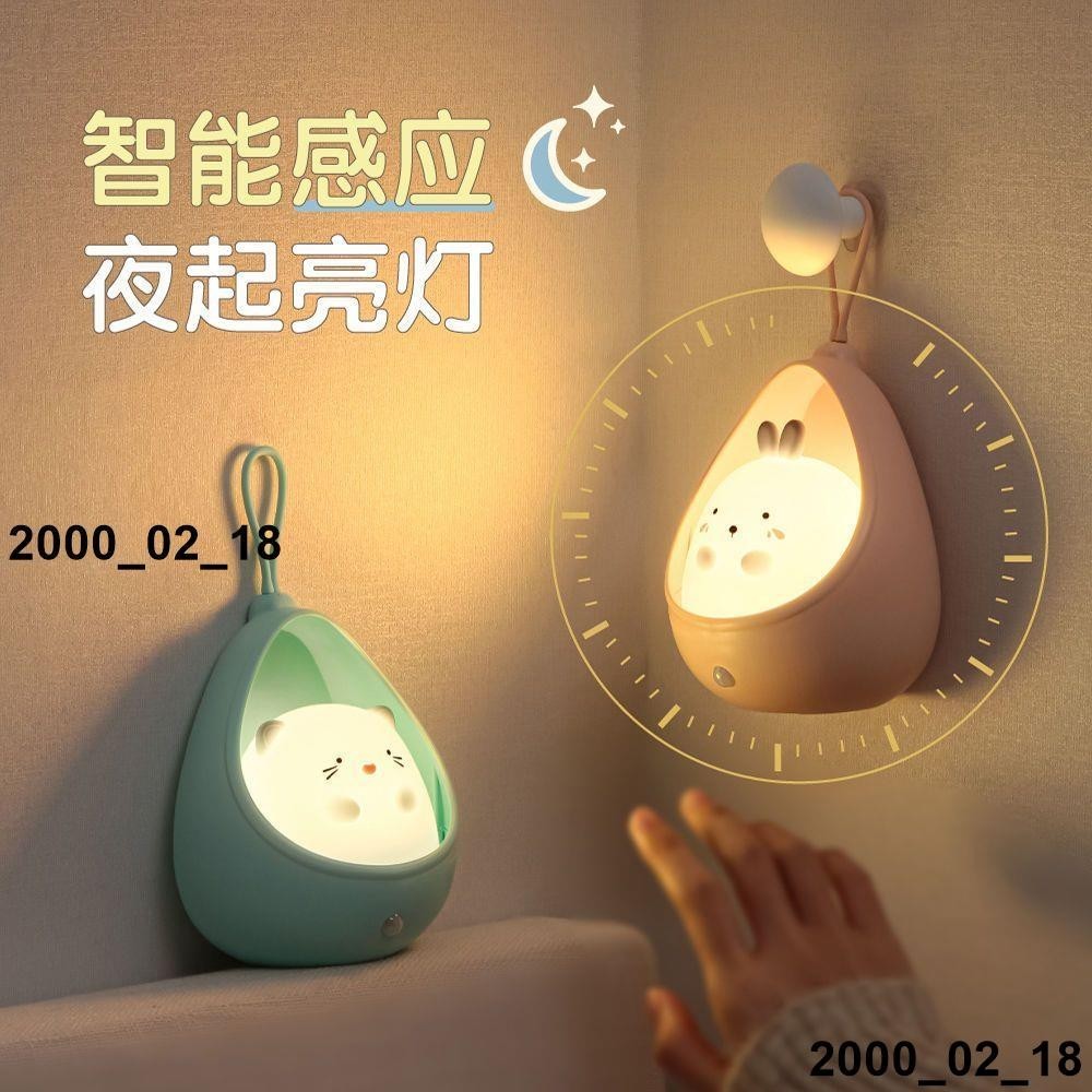 熱銷小夜燈 小夜燈ins風手提小夜燈入戶門掛式感應燈懸掛壁燈人體感應小夜燈