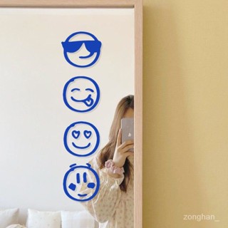 笑臉 可愛錶情 創意有趣的圖案自拍照鏡子貼紙臥室房間裝飾墻貼紙