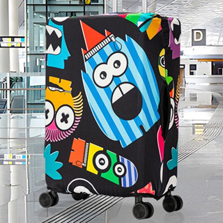 💋實惠百貨💋行李箱套 防塵套 加厚 彈力 行李箱保護 套戶外旅行拉桿箱套 創意塗鴉