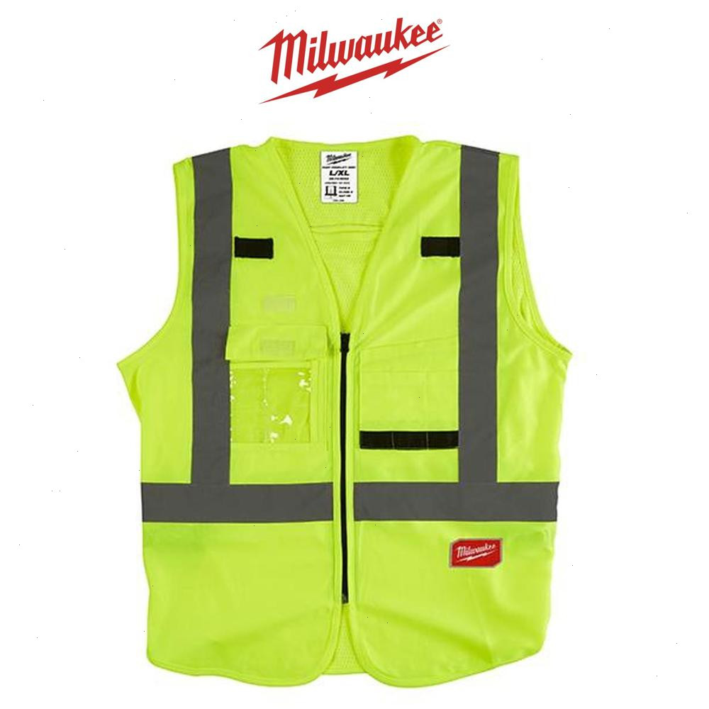 Milwaukee 美沃奇 10口袋工程反光背心-綠色 48-73-5061