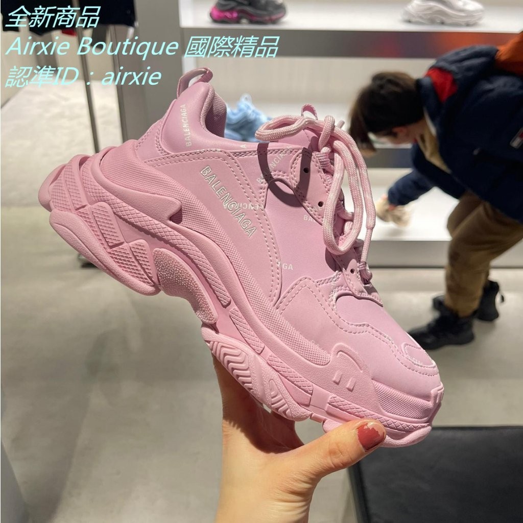 二手精品 巴黎世家 Balenciaga Triple S 藍色 滿版logo 老爹鞋 增高鞋 536737