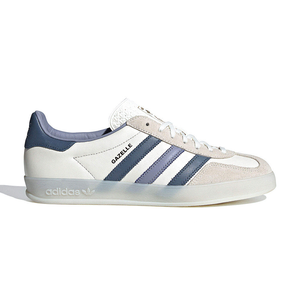 Adidas Gazelle Indoor 男鞋 女鞋 白藍色 低筒 復古 條紋 情侶鞋 運動 休閒鞋 IG1643