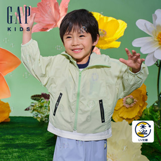 gap 男幼童裝 logo防曬印花連帽外套-綠色(890297)