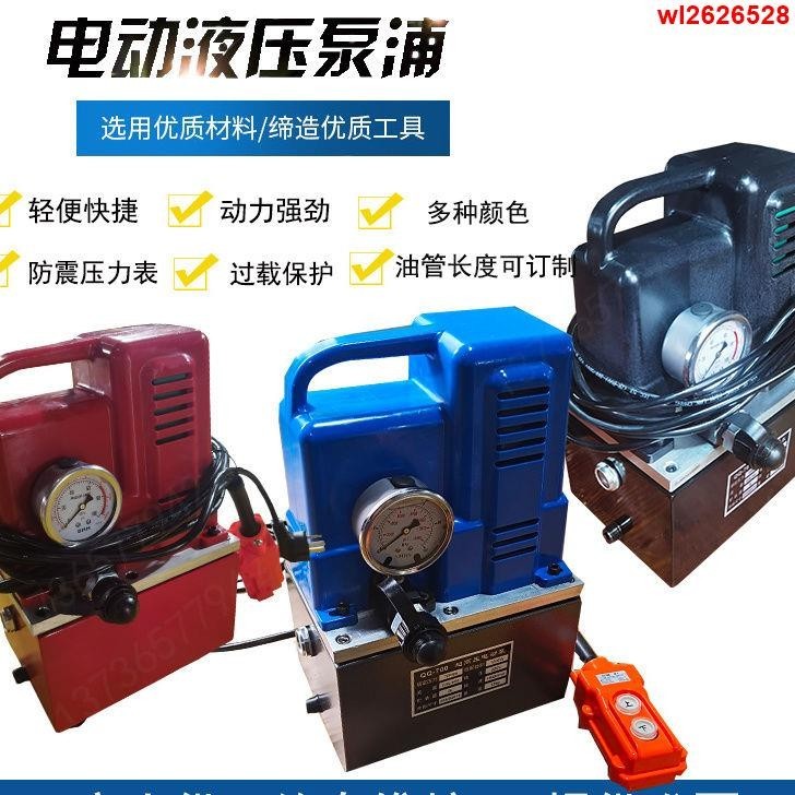 (訂金*價格咨詢客服）QQ液壓泵站 便攜式超高壓單油路泵 柱塞泵 小型油壓機QQ700工具
